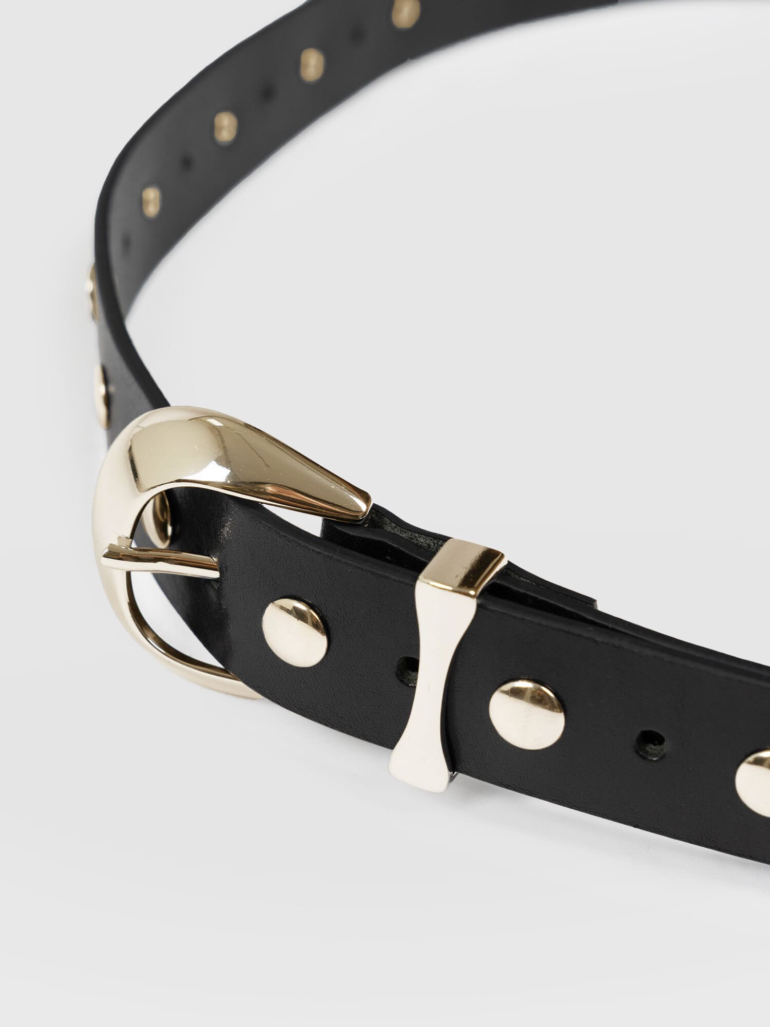 Roxie Studded Belt - Black/Gold