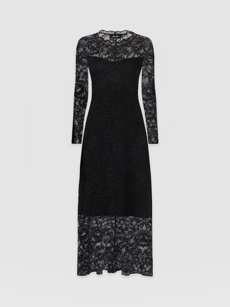 Runway Lace Dress - Black
