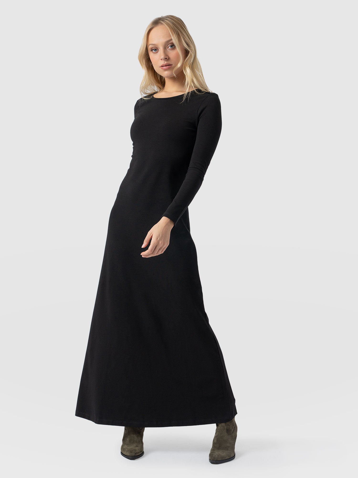 Black maxi dress uk online