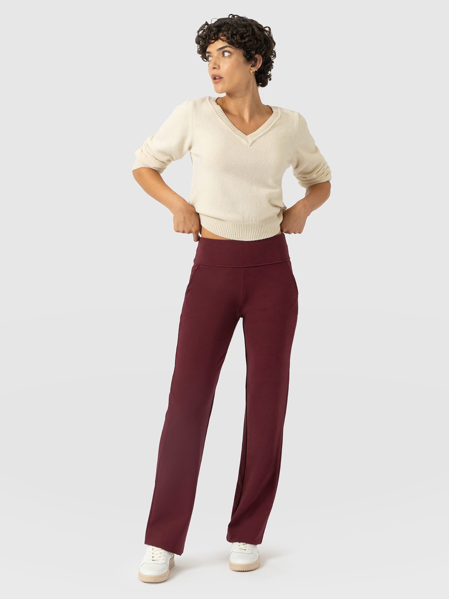 Runway Pant - Burgundy