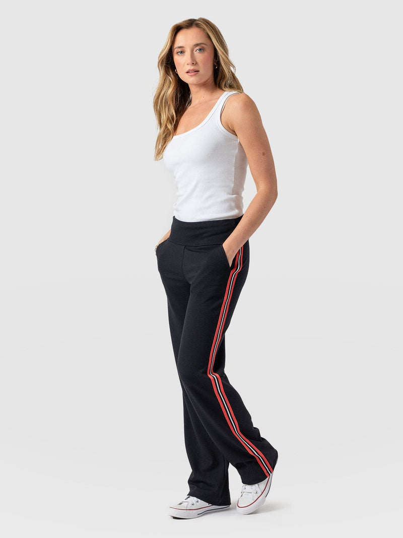 Runway Pant Navy Red Stripe - Women's Trousers | Saint and Sofia® UK