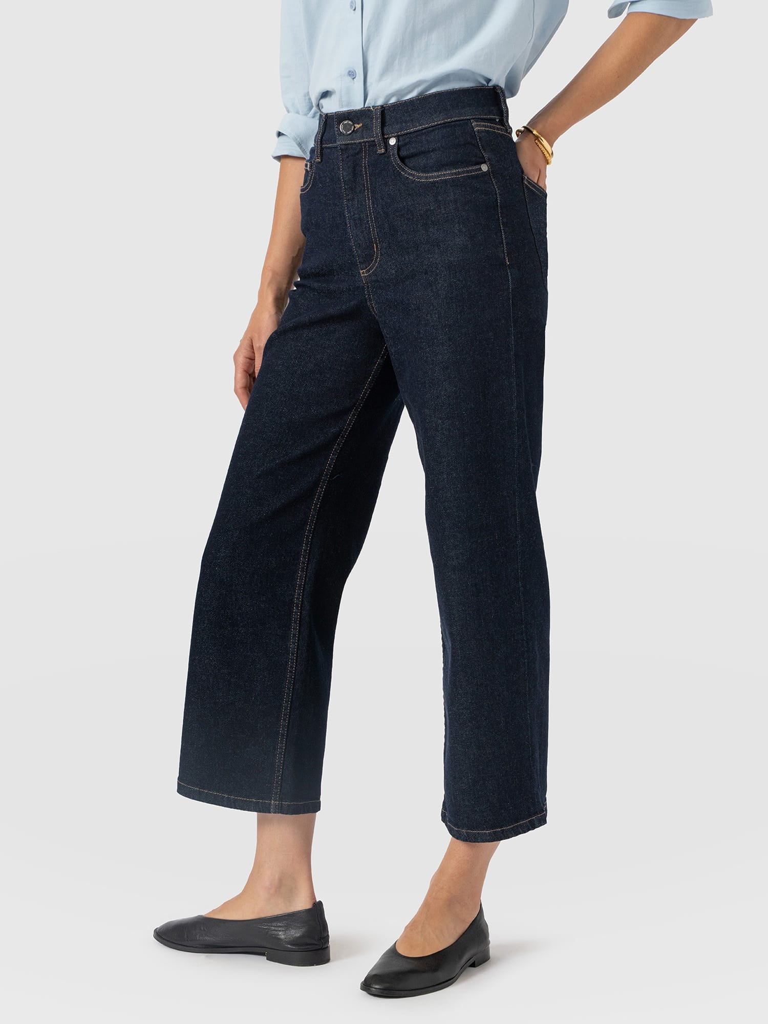 Rylie Crop Jean - Indigo - Women's Jeans | Saint and Sofia® UK