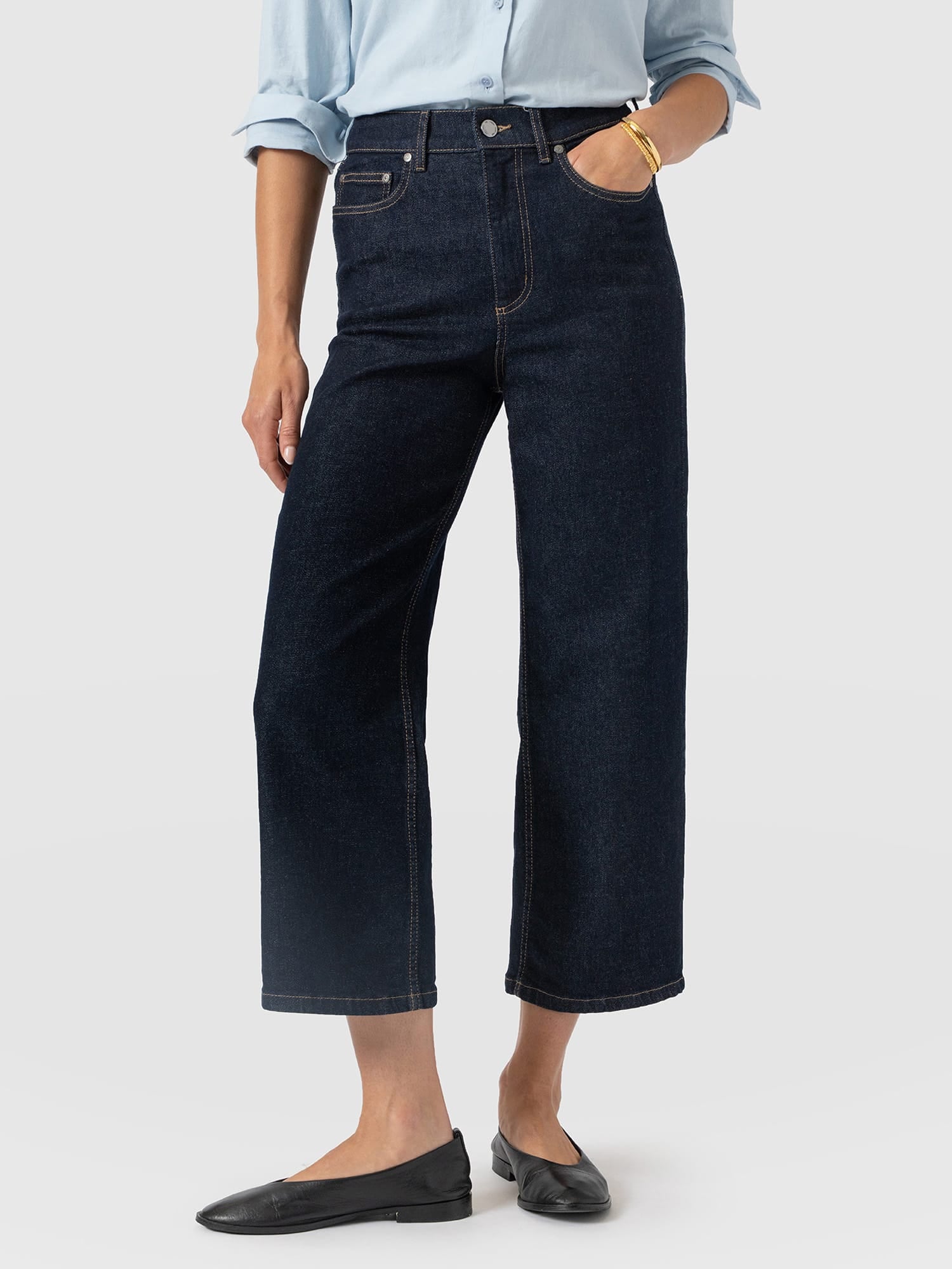 Rylie Crop Jean - Indigo - Women's Jeans | Saint and Sofia® UK