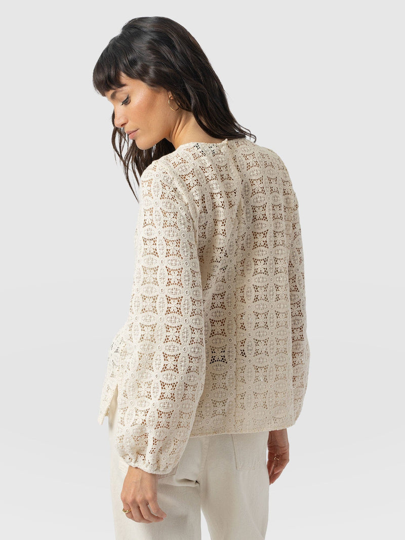 Sadie Blouse - Cream - Women's Blouses | Saint + Sofia® UK