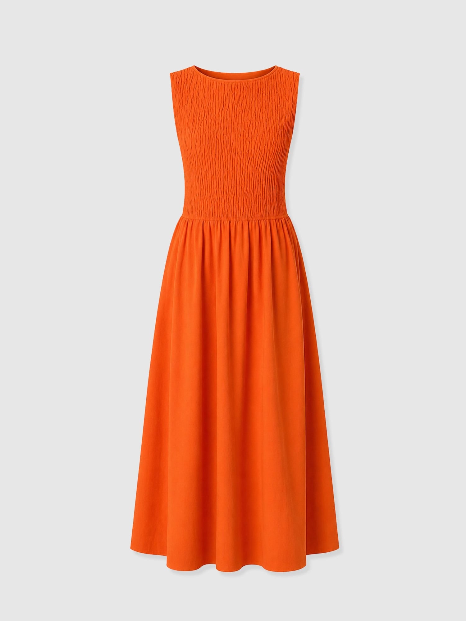 Sadie Shirring Dress - Burnt Orange - Women's Dresses | Saint + Sofia® UK