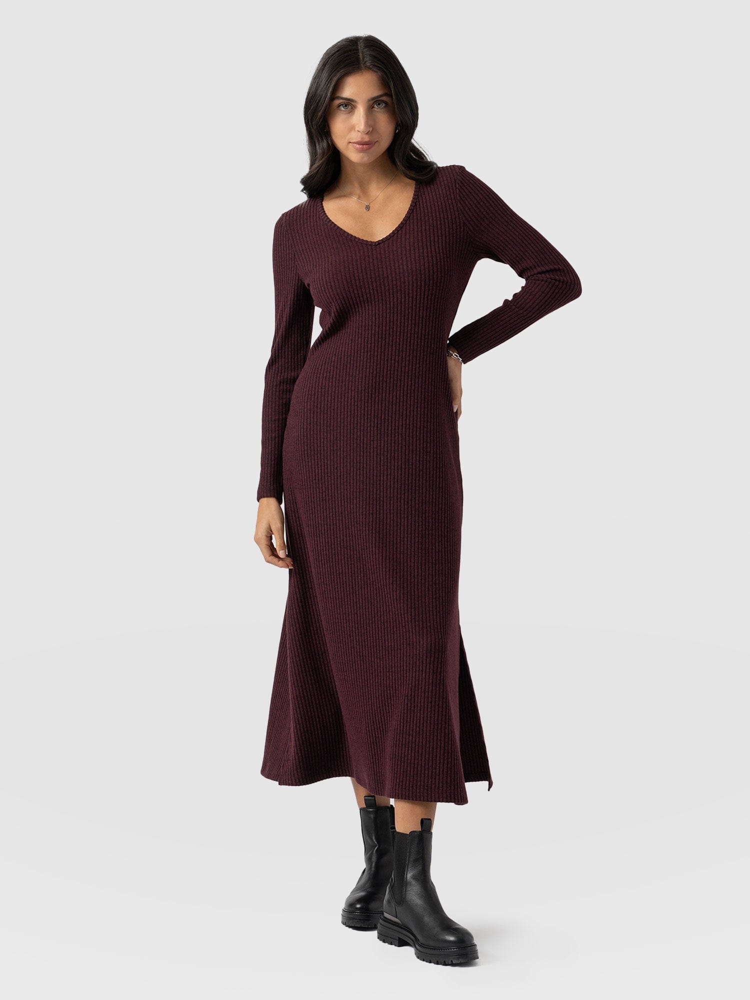 Sienna Maxi Dress Burgundy - Women's Dresses | Saint + Sofia® UK