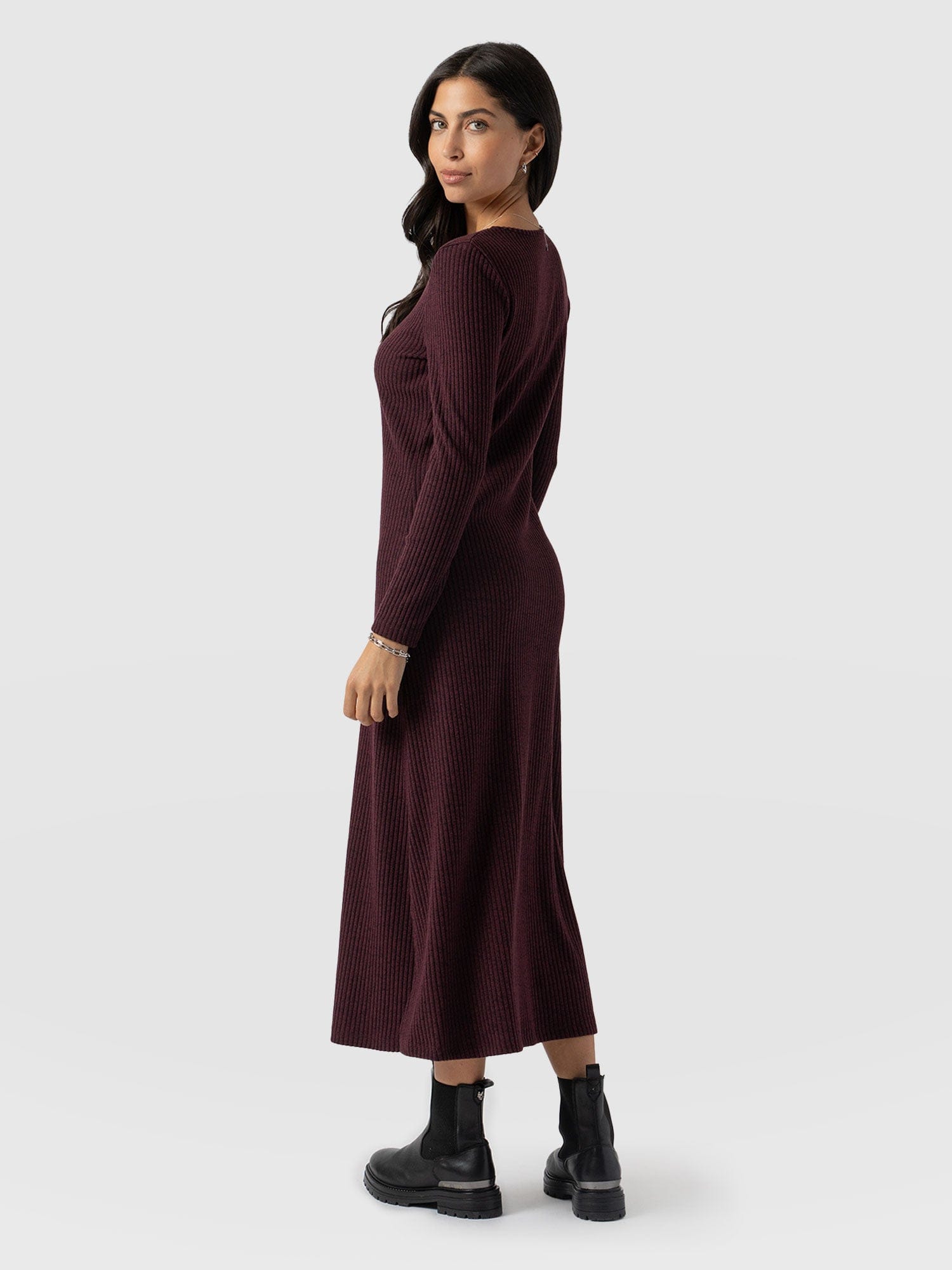 Sienna Maxi Dress Burgundy - Women's Dresses | Saint + Sofia® UK