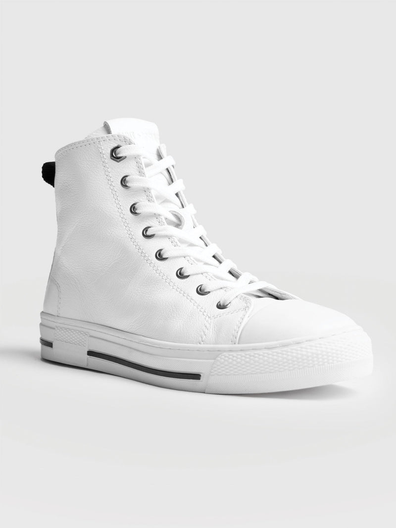 Skye High Top Trainer - White