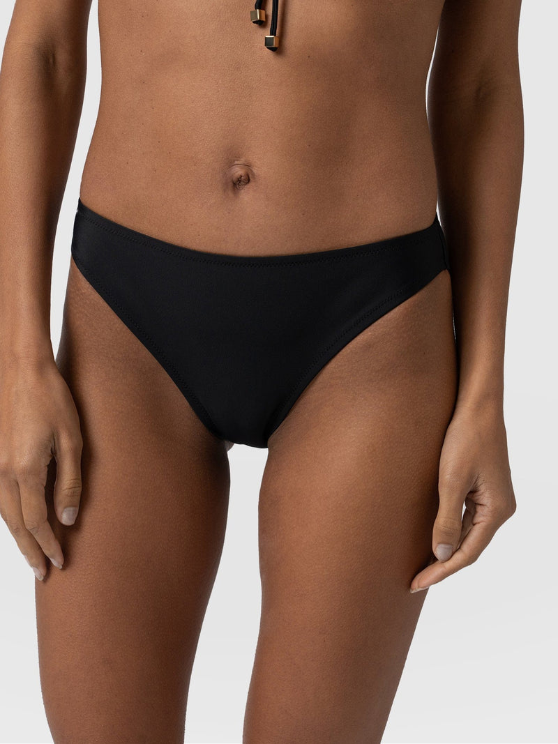 Skye Hipster Bikini Bottom Black - Women's Swimwear | Saint + Sofia® UK