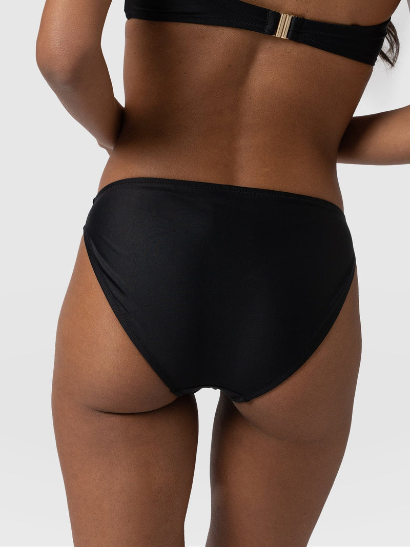 Skye Hipster Bikini Bottom Black - Women's Swimwear | Saint + Sofia® UK
