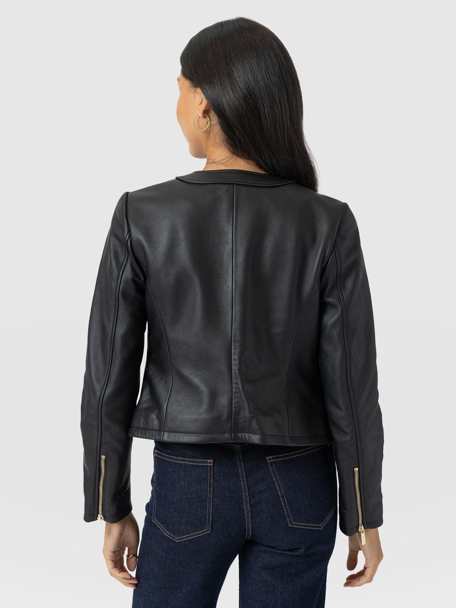 Skye Jacket - Black - Women's Leathers | Saint + Sofia® UK