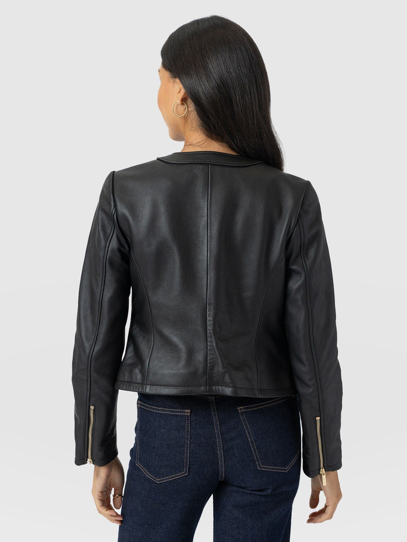 Skye Jacket - Black - Women's Leathers | Saint + Sofia® UK