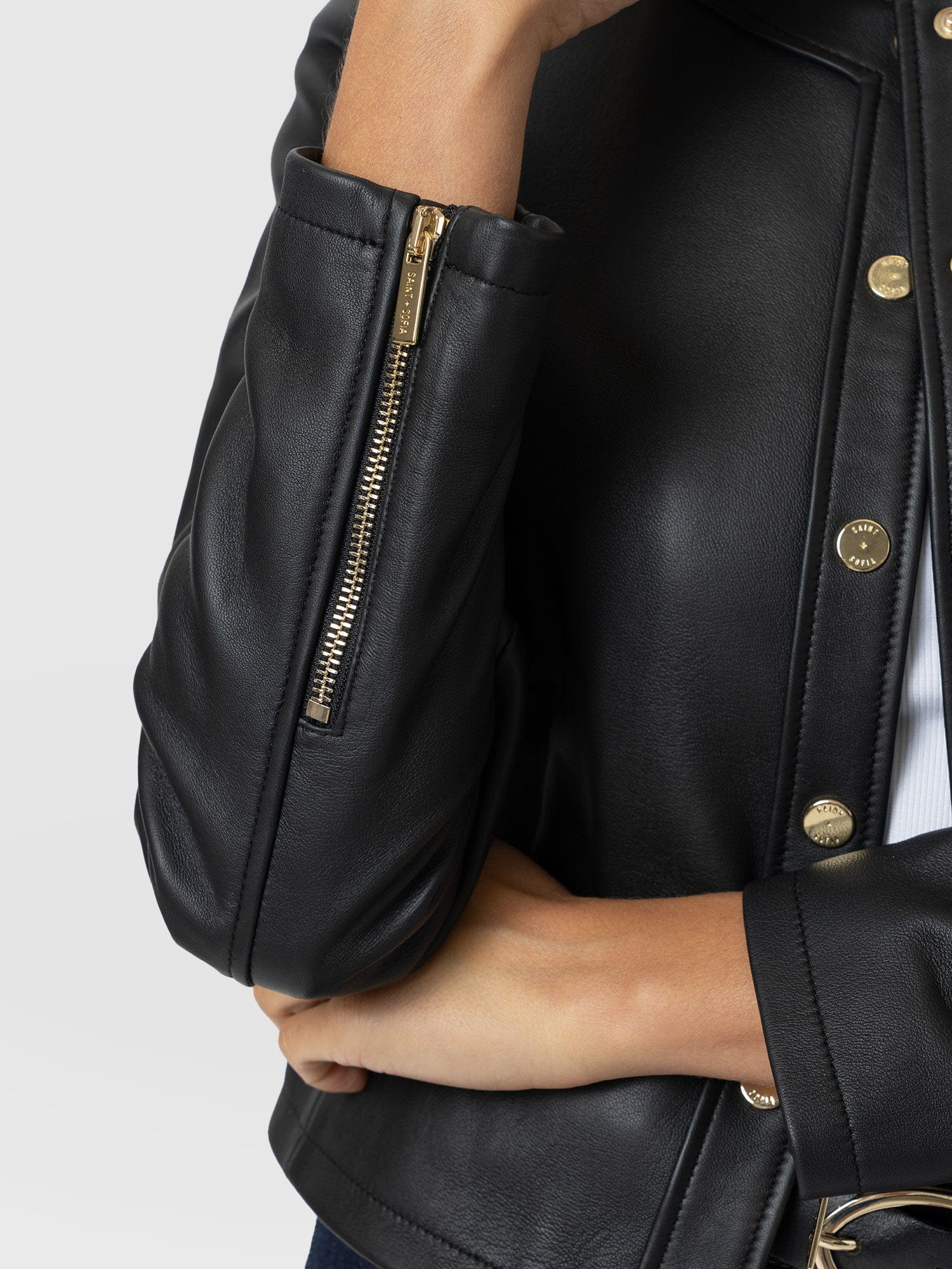 Skye Jacket - Black - Women's Leathers | Saint + Sofia® UK