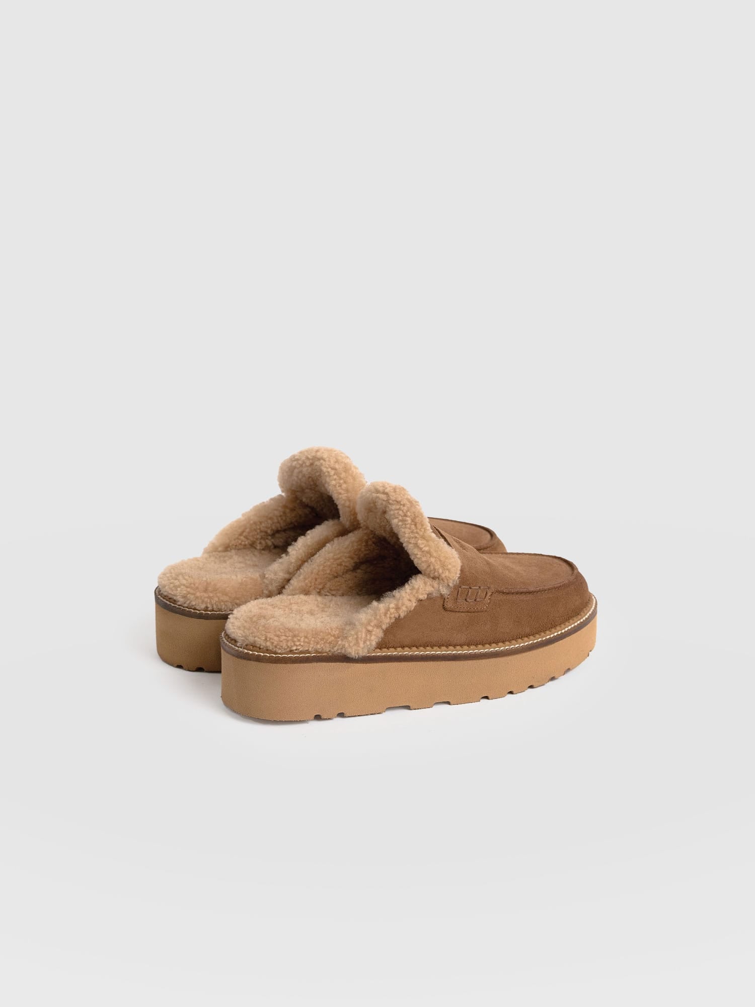 Sloane Shearling Clog - Camel