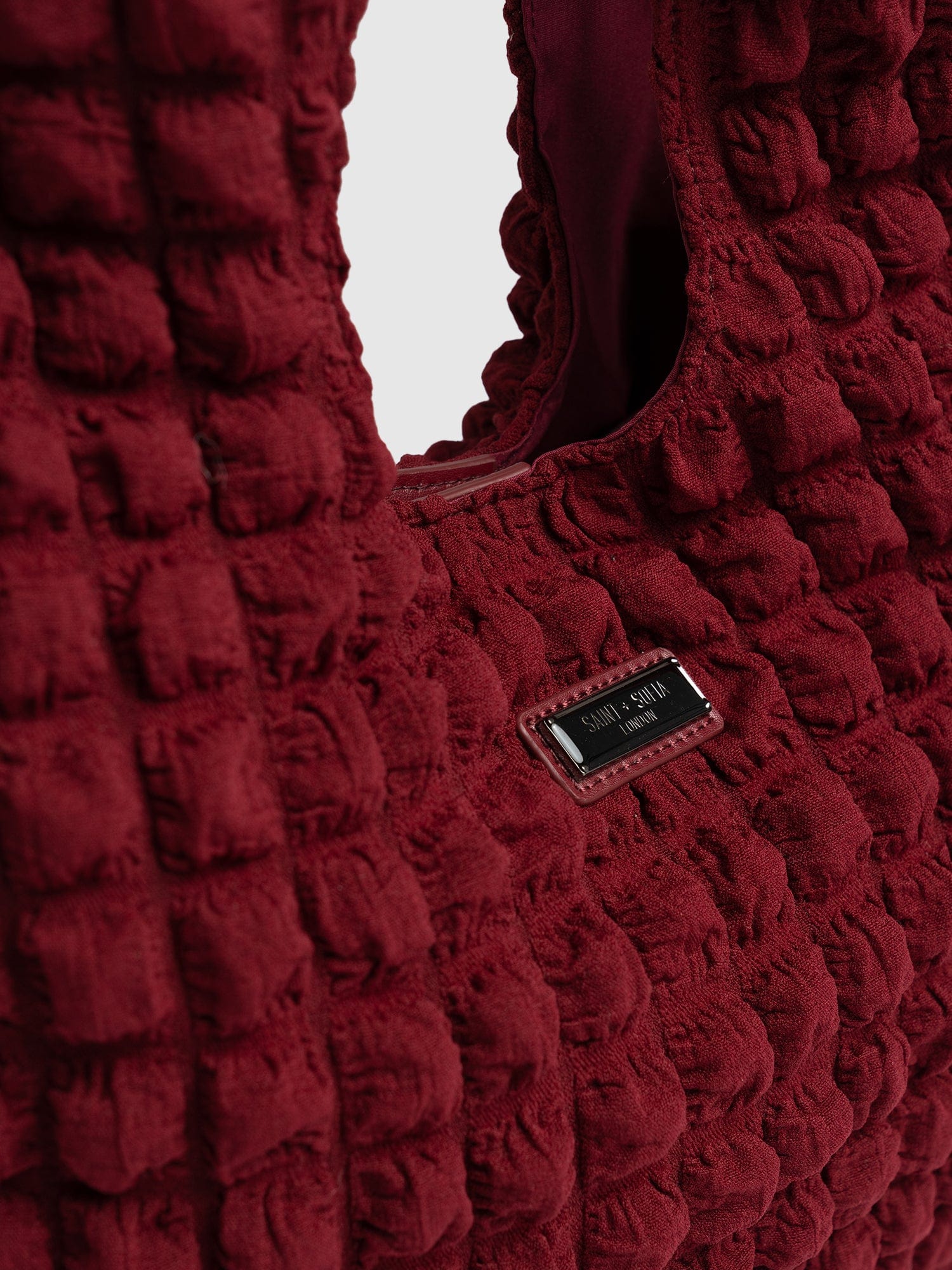 Soho Shoulder Tote Bag Burgundy - Women's Bags | Saint + Sofia® UK