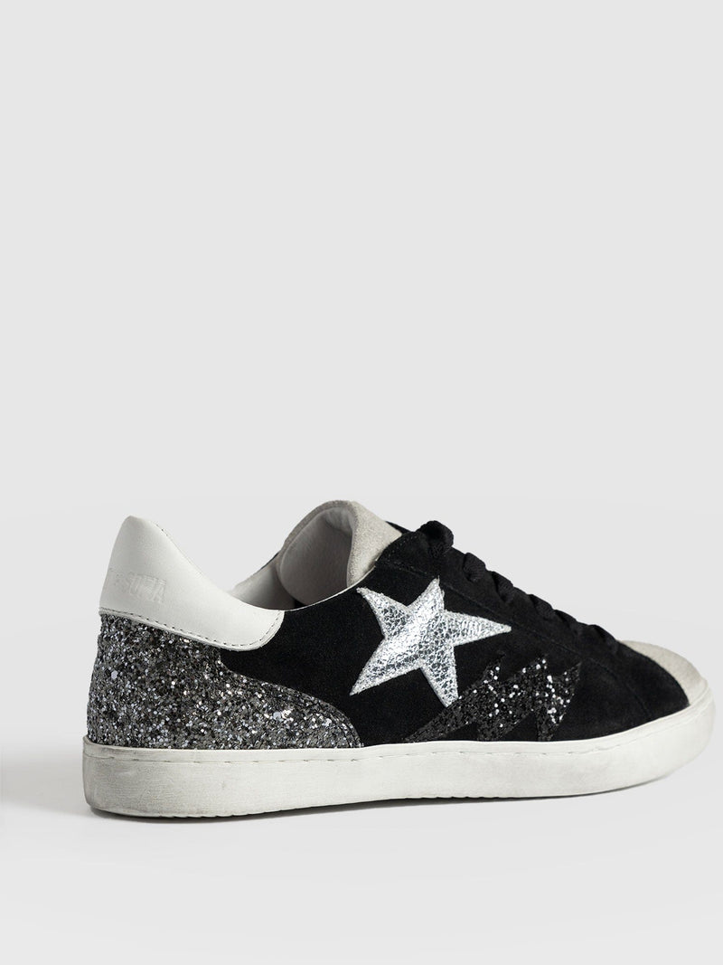 Spitalfields Trainers Black Suede - Women's Trainers | Saint + Sofia® UK