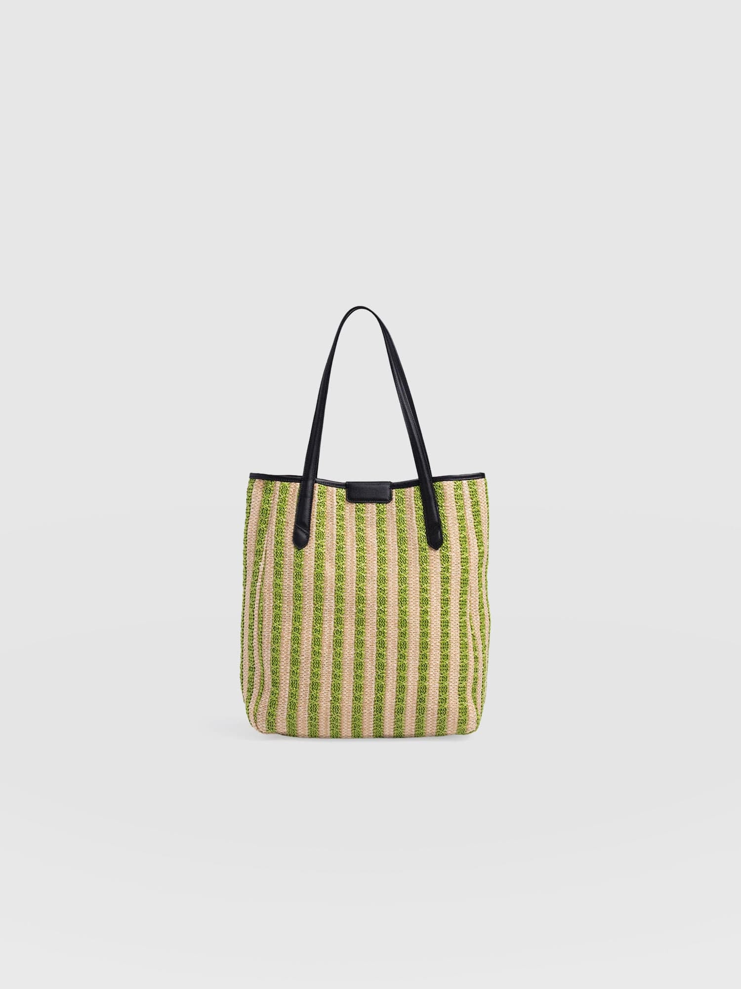 Stella Shopper Bag - Green Raffia