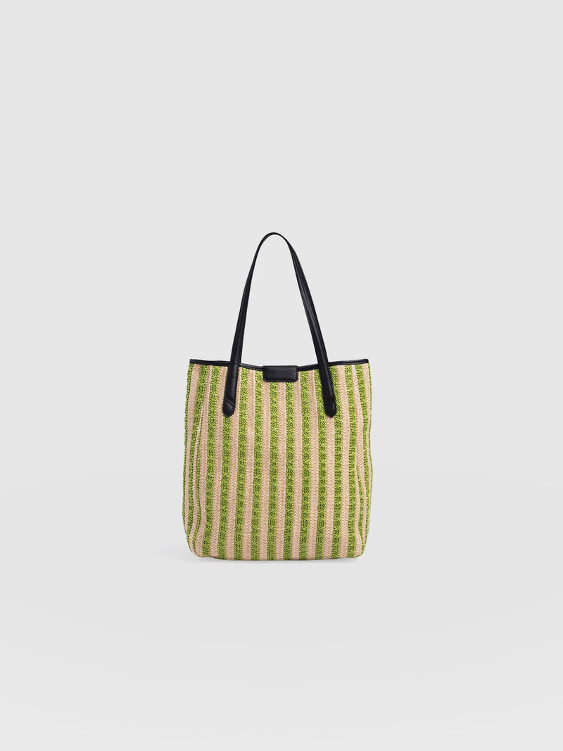 Stella Shopper Bag - Green Raffia