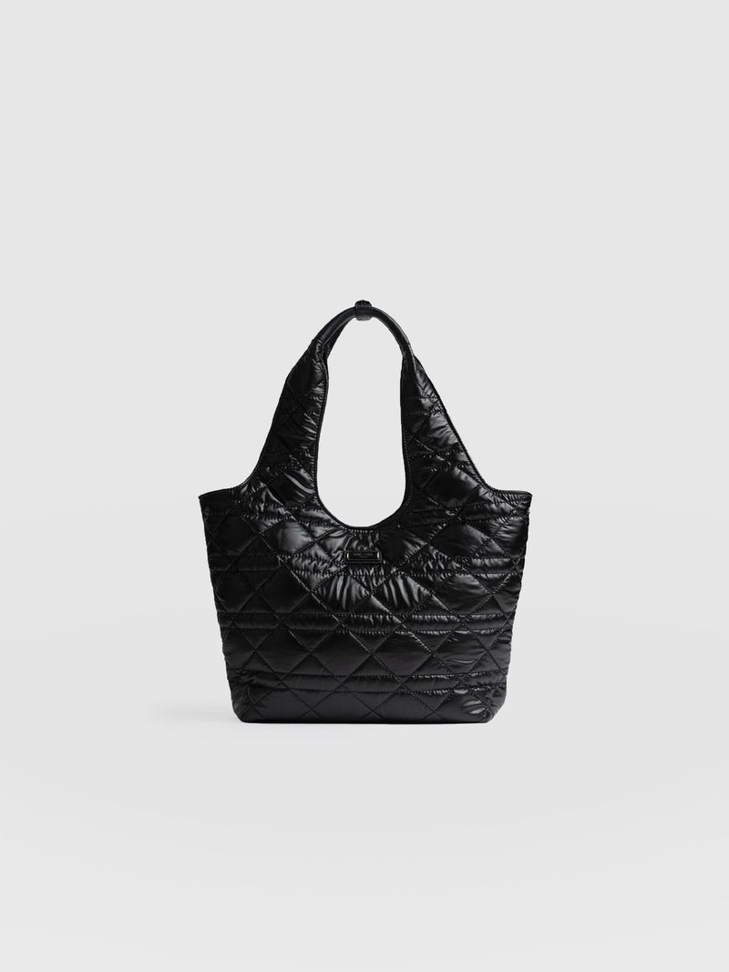 Stella Shoulder Tote Bag - Gloss Black