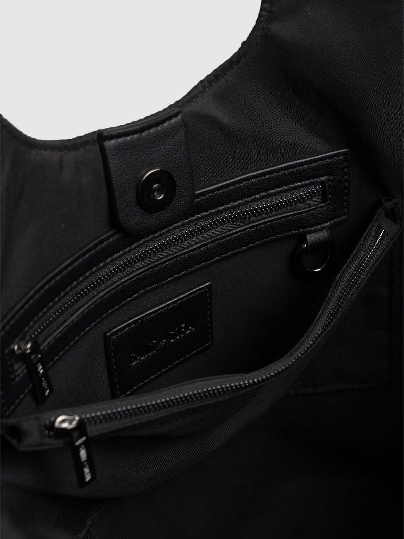 Stella Shoulder Tote Bag Gloss Black - Women's Bags | Saint + Sofia® UK