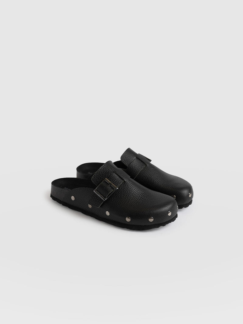 Studded Clogs - Black