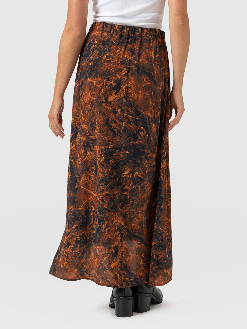 Sutton Skirt - Brown Marble - Women's Skirts | Saint + Sofia® UK