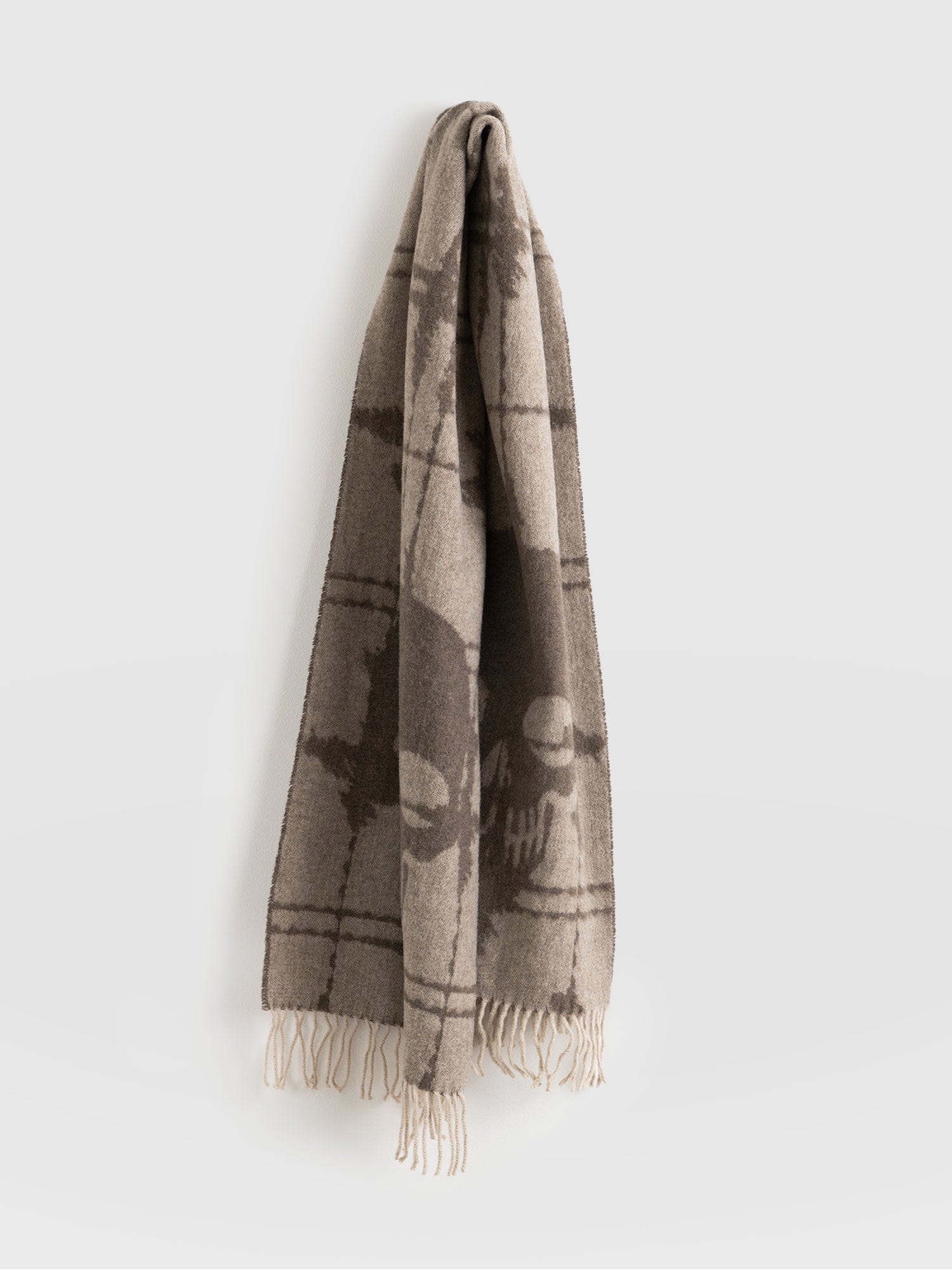 Sutton Skull Scarf Beige - Women's Scarves | Saint + Sofia® UK