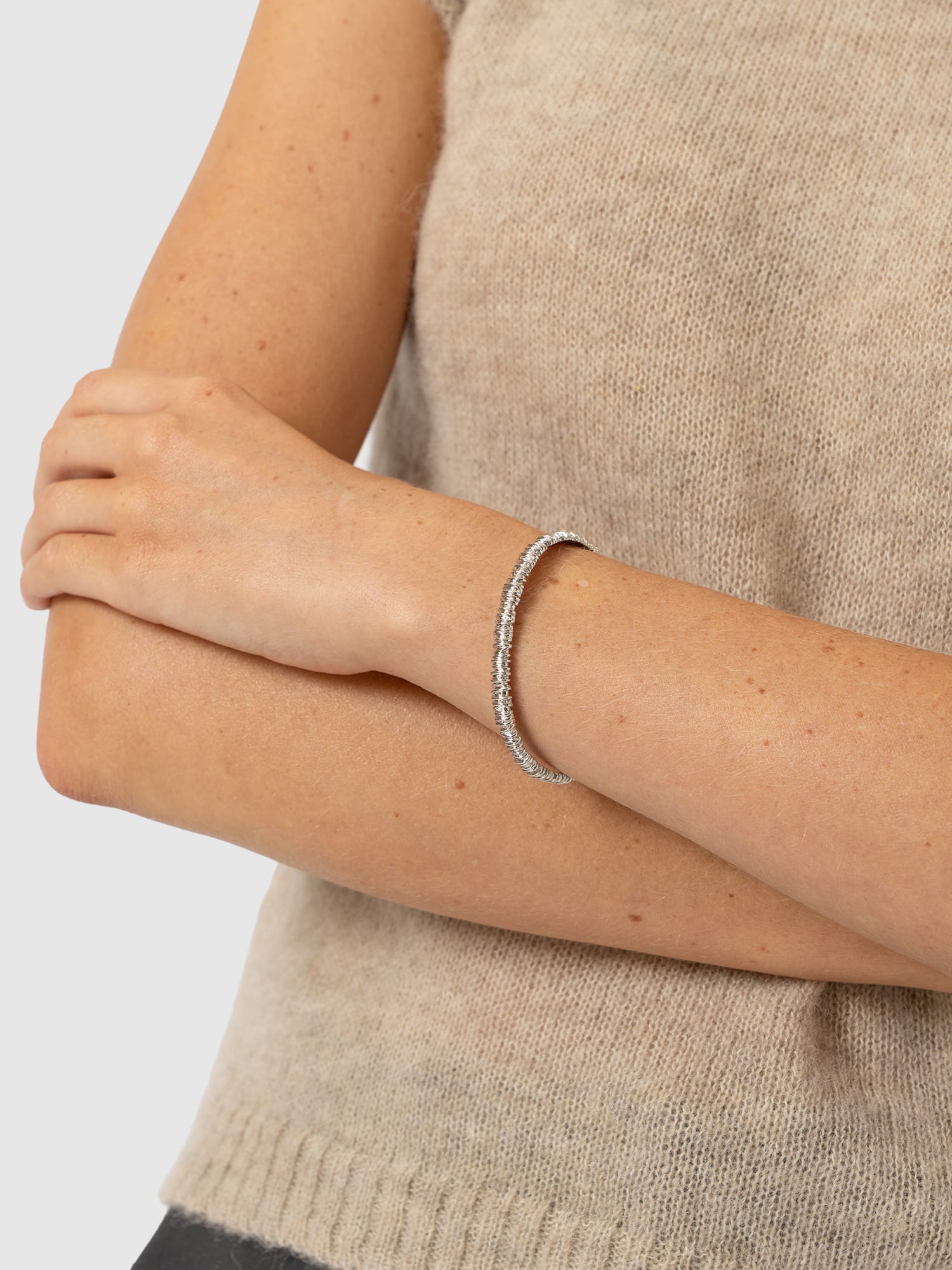 Swirl Bangle - Silver