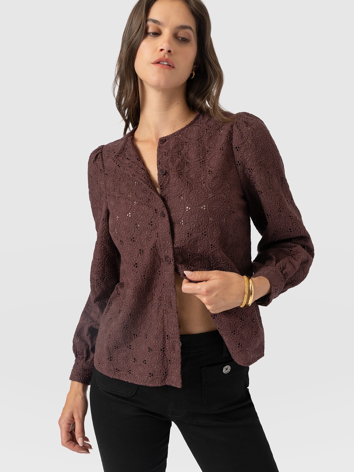 Tabitha Blouse - Maroon