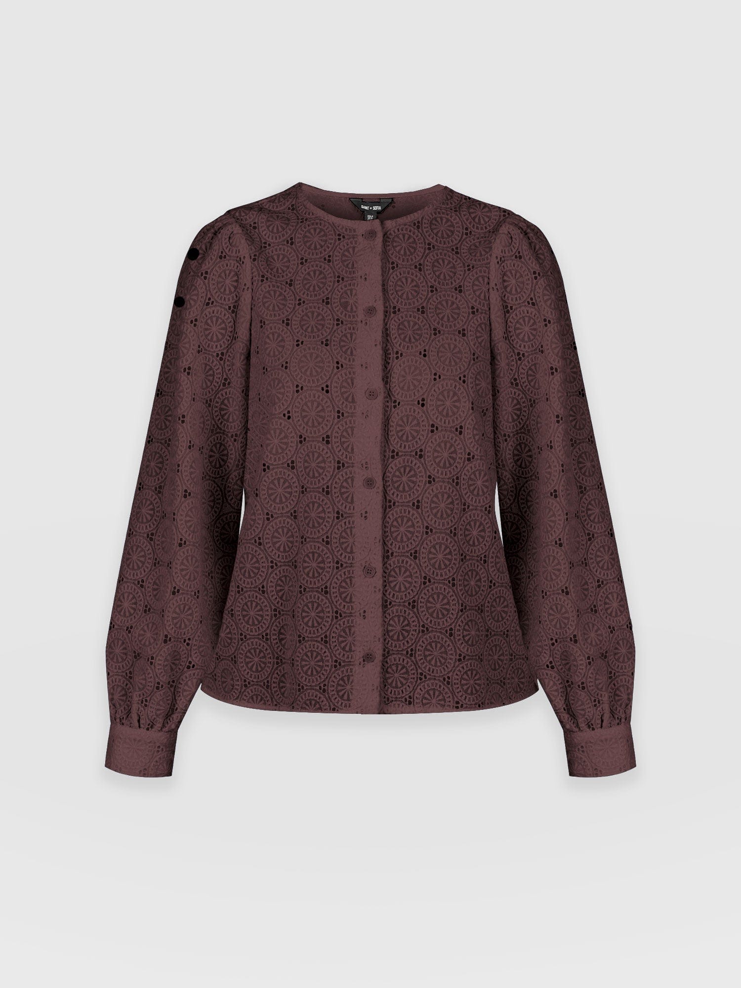 Tabitha Blouse - Maroon - Women's Blouses | Saint + Sofia® UK