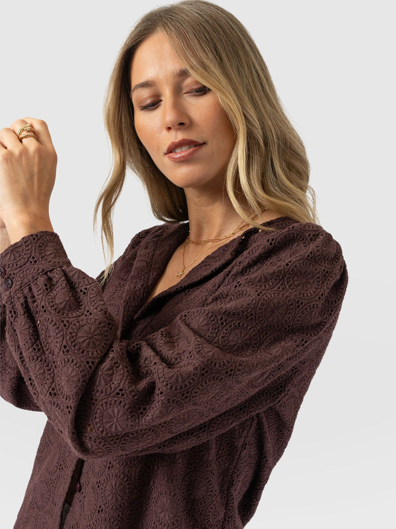 Tabitha Blouse - Maroon