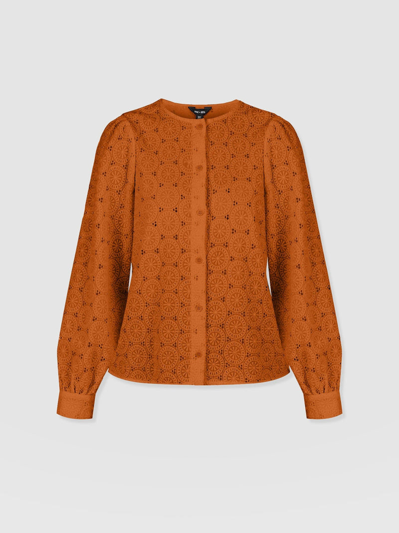 Tabitha Blouse Tan - Women's Blouses | Saint + Sofia® UK