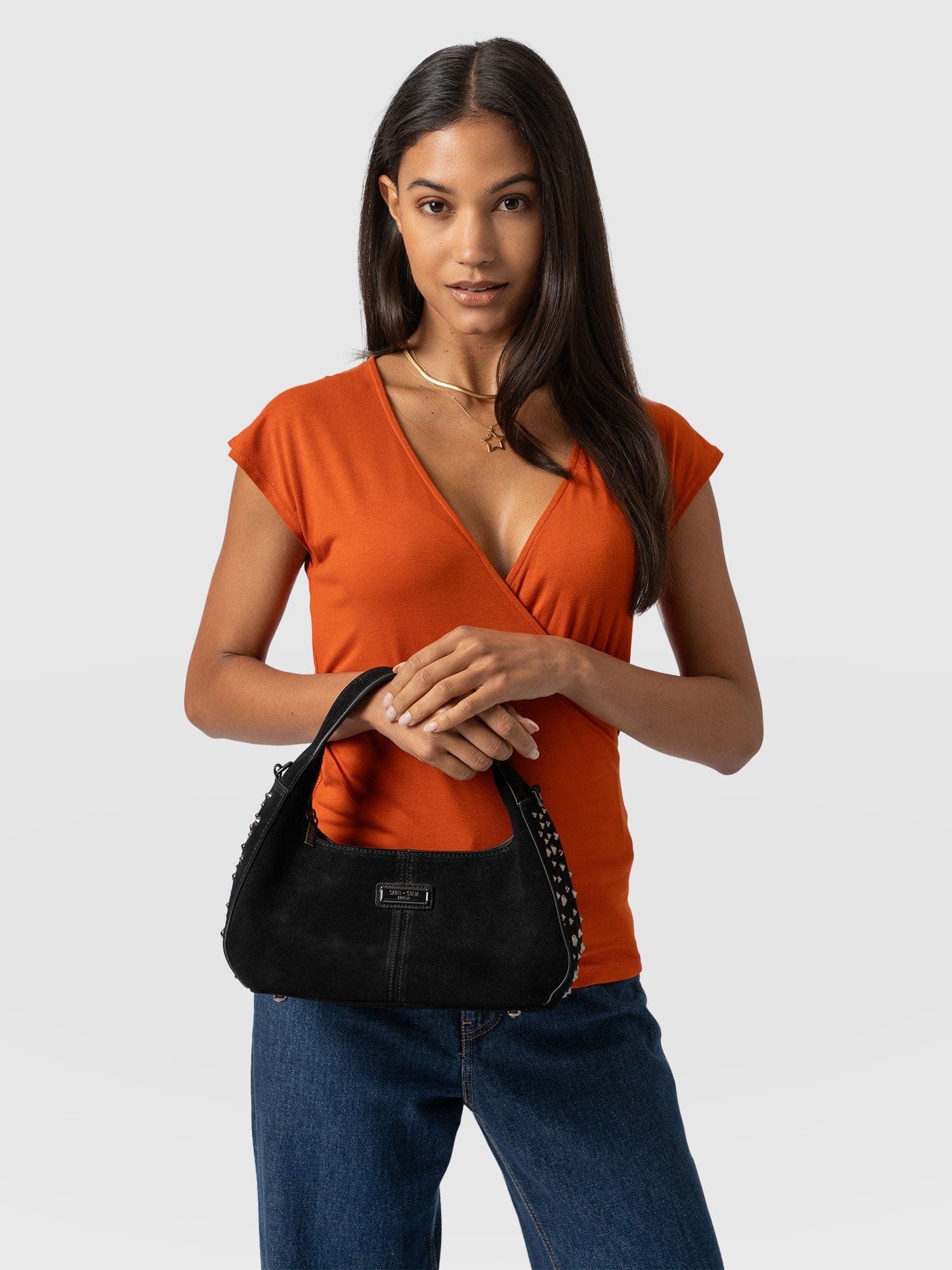 Taylor Hobo Handbag Black - Women's Bags | Saint + Sofia® UK