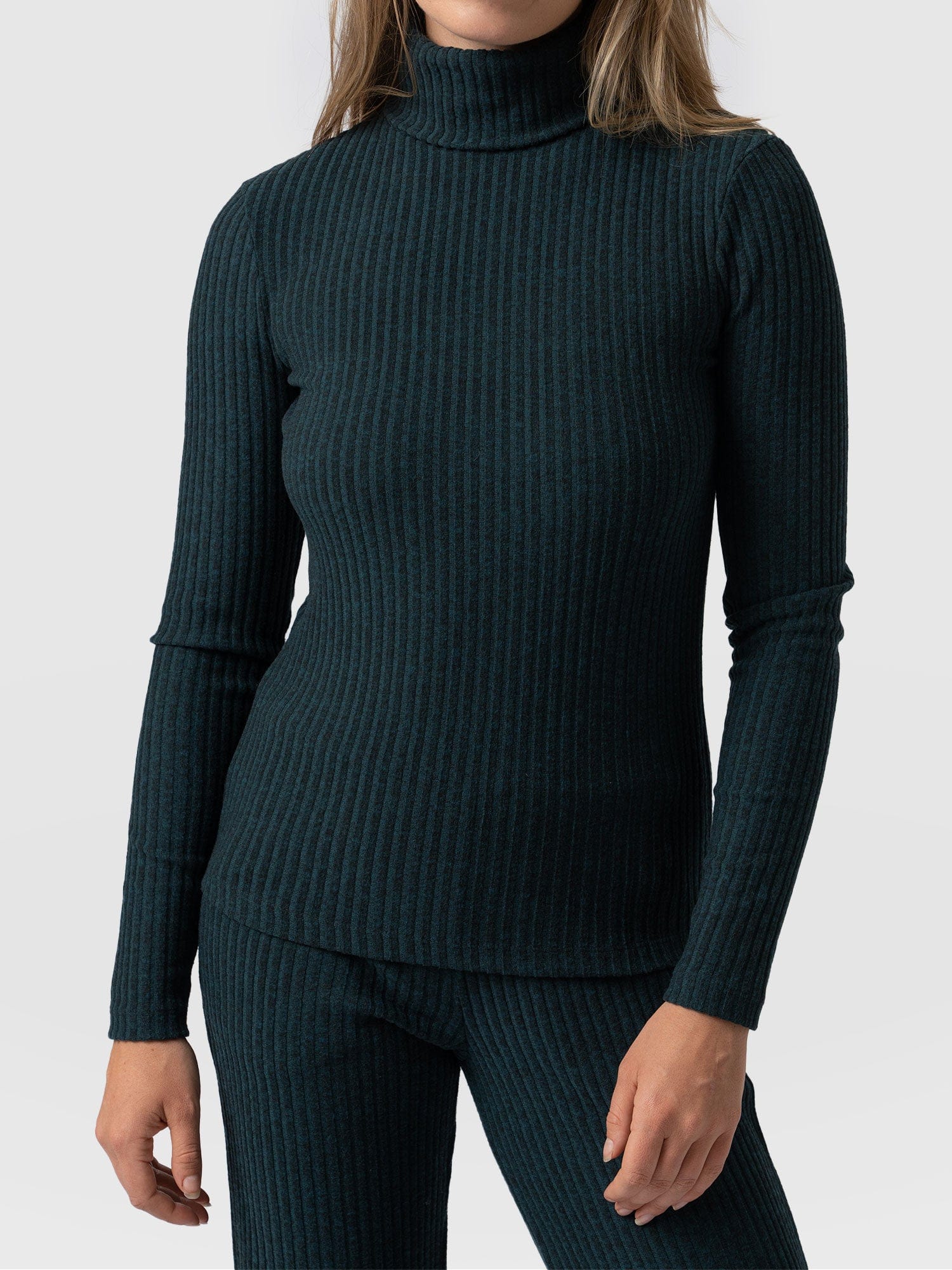 Tempest Roll Neck Green - Women's Tops | Saint + Sofia® UK