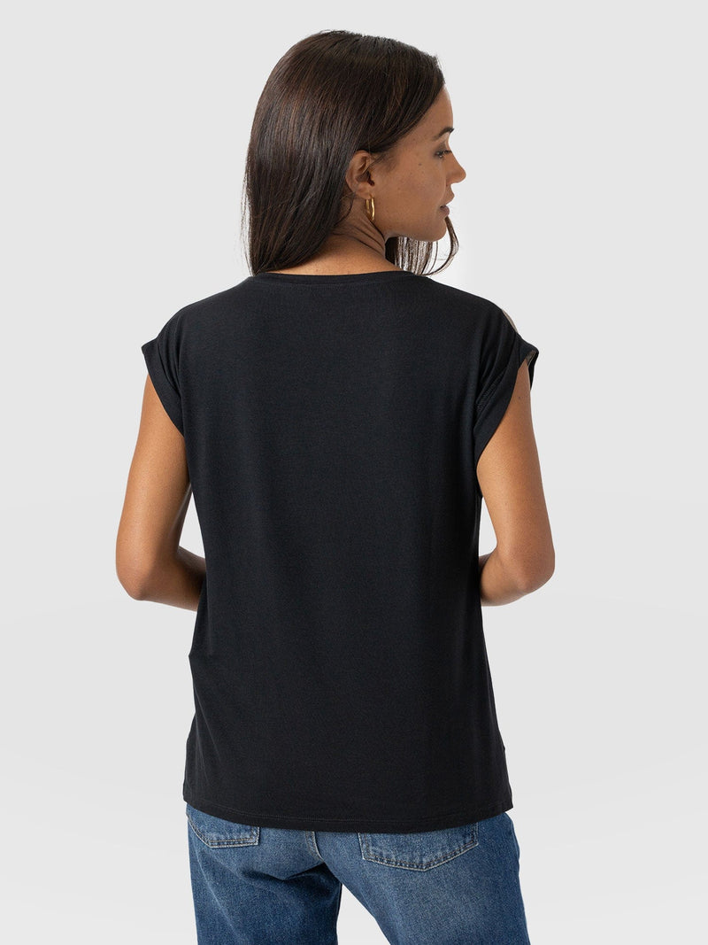 Turn Up Contrast Tee - Purple Gradient - Women's T-shirts | Saint + Sofia® UK