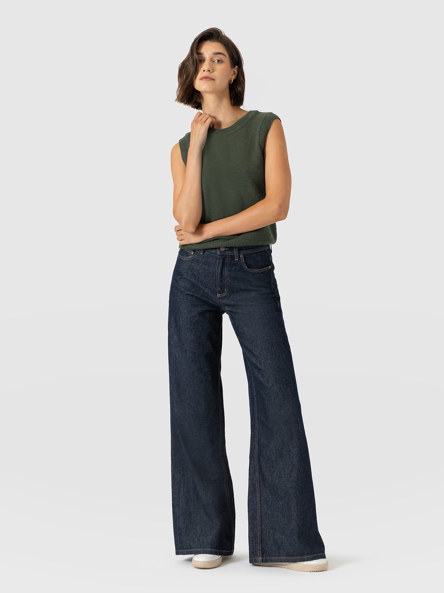 Ultra Wide Leg Jean - Indigo - Women's Jeans | Saint and Sofia® UK