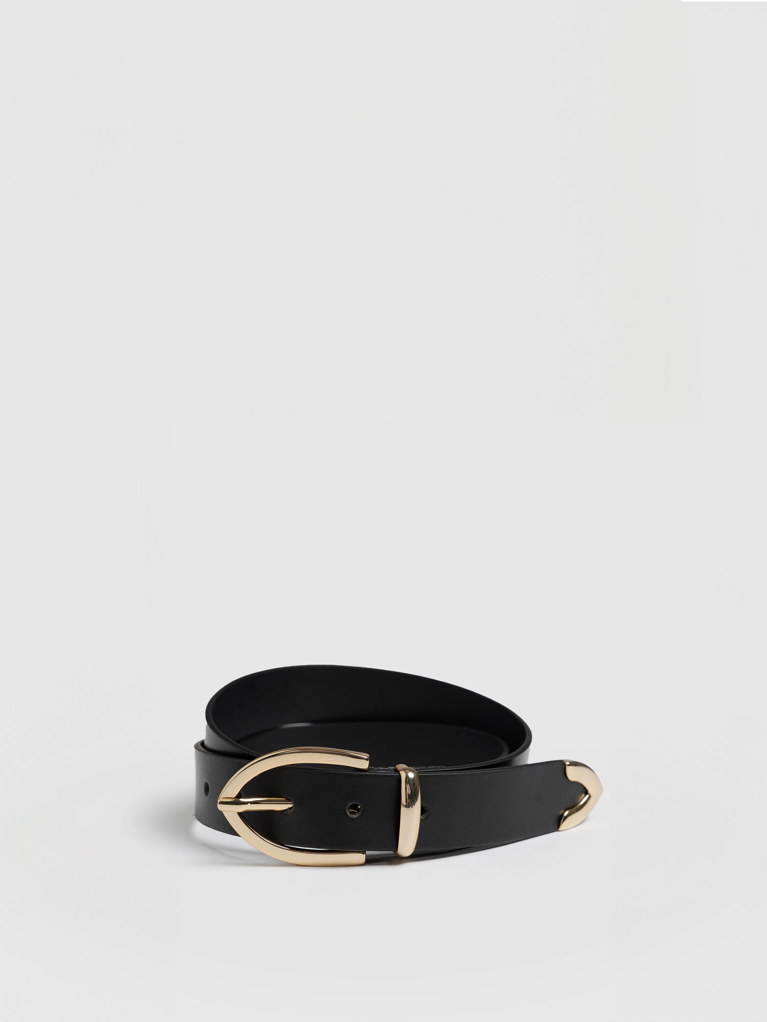 Victory Belt Black - Leather Belts | Saint + Sofia® UK