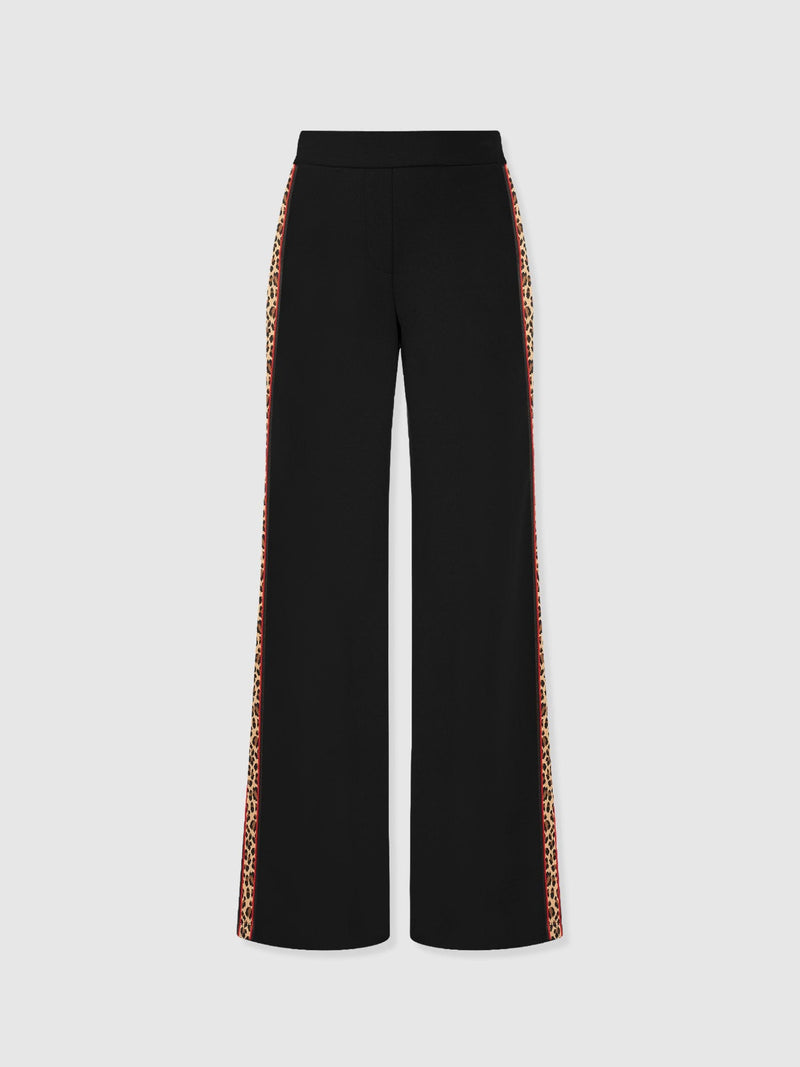 Victory Straight Leg Pant - Black - Leopard
