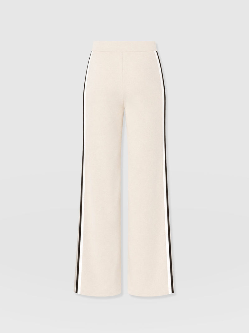 Victory Straight Leg Pant - Cream - Black Stripe