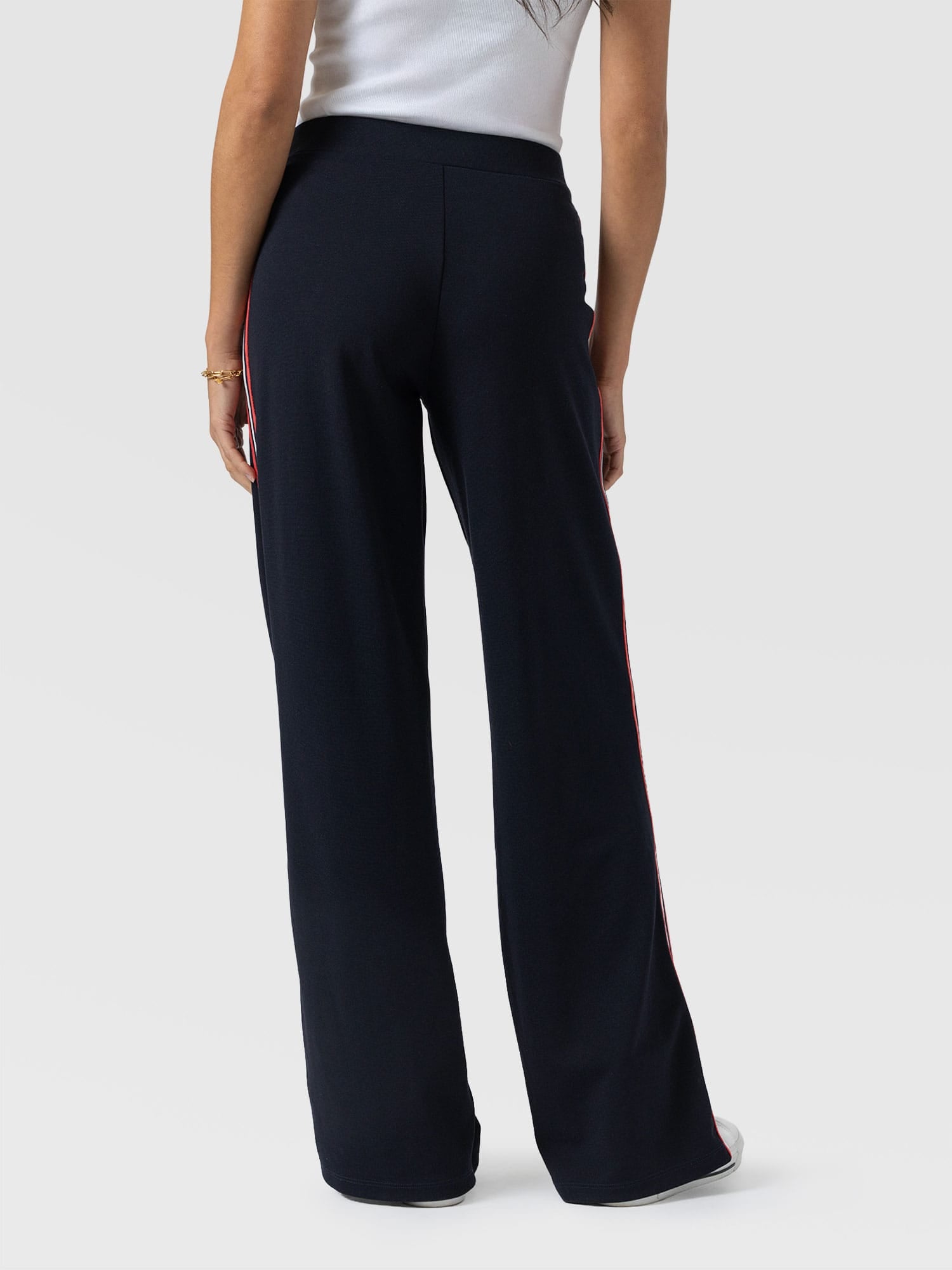 Victory Straight Leg Pant Navy/Red Stripe - Women's Trousers | Saint + Sofia® UK