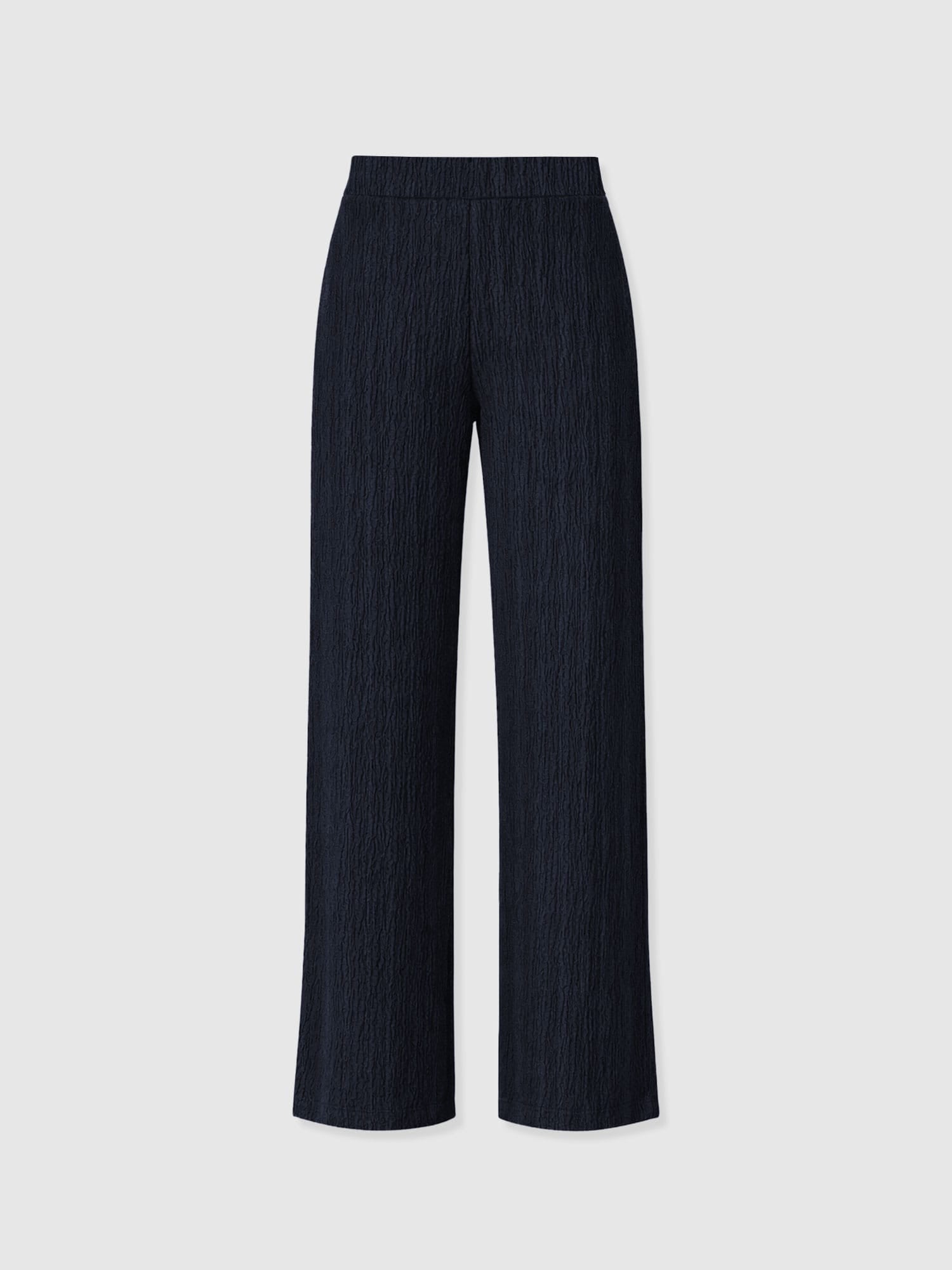 Victory Straight Leg Pant - Navy Textured - Women's Trousers | Saint and Sofia® UK