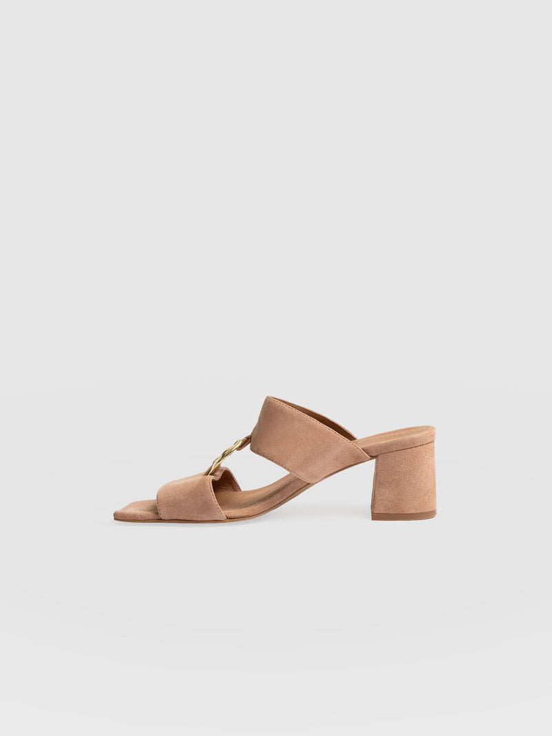 Vivienne Heeled Mules - Blush - Women's Shoes | Saint + Sofia® UK