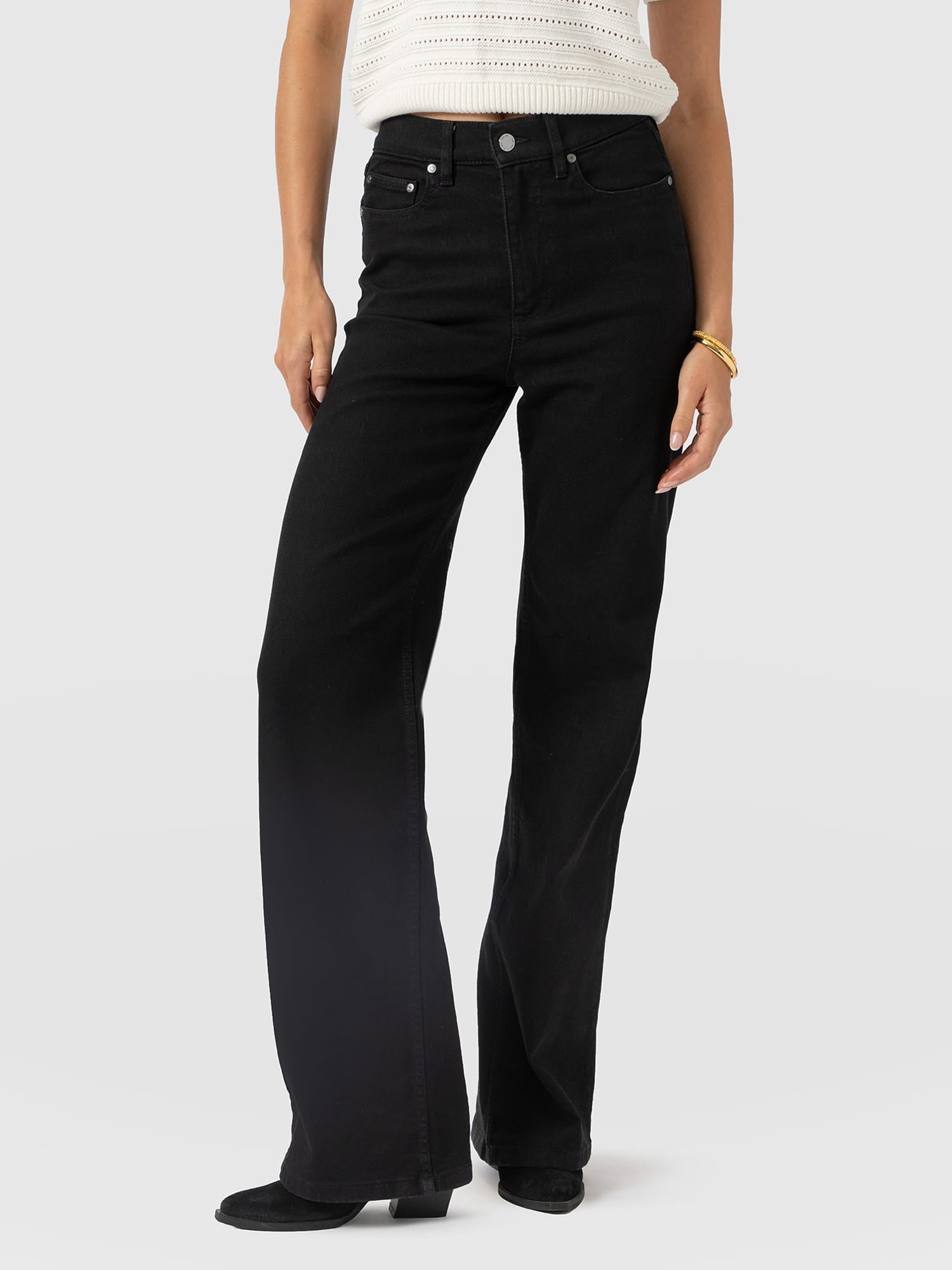 Wide Leg Jean - Black
