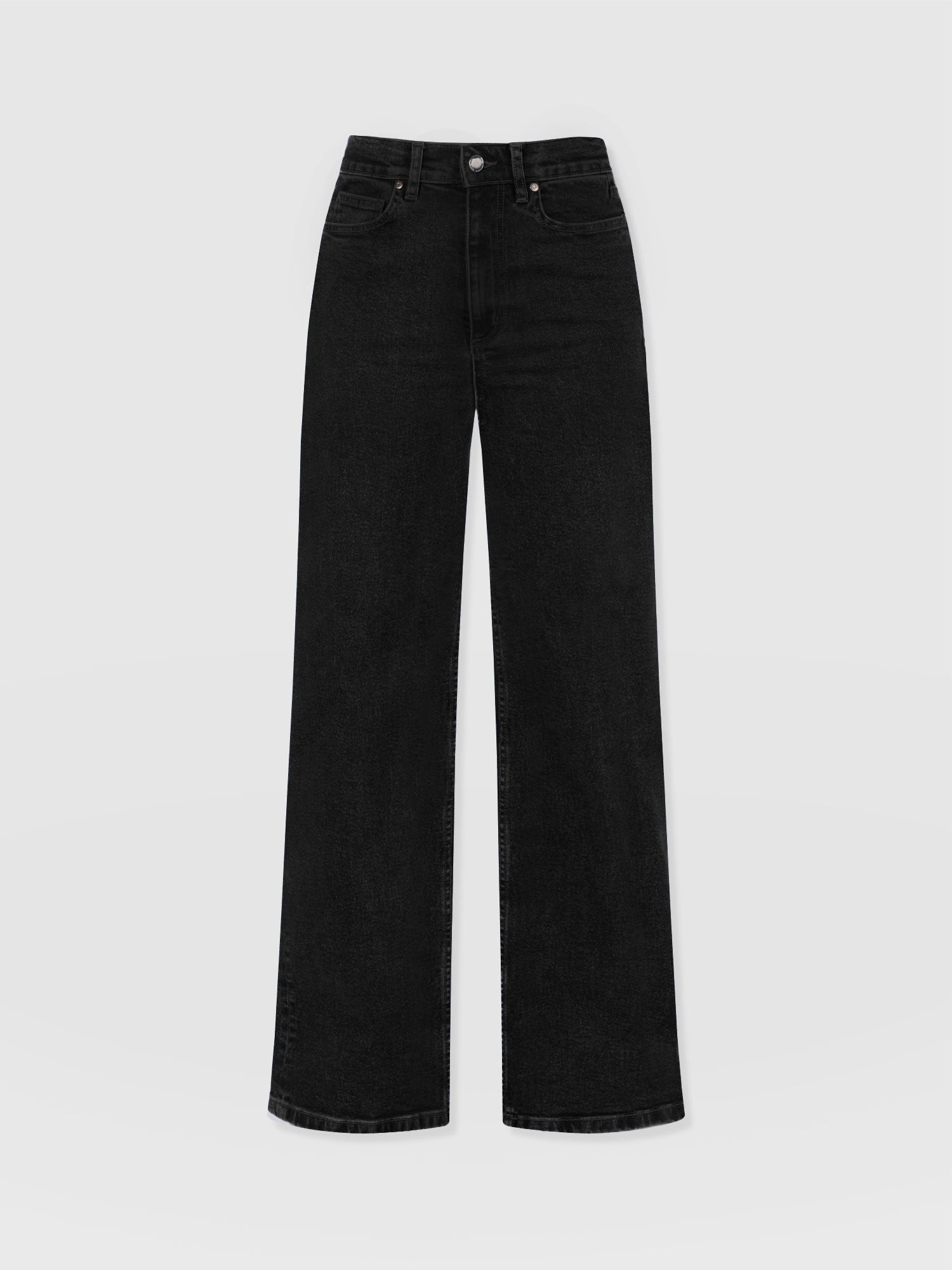 Wide Leg Jean - Black - Women's Denims | Saint + Sofia® UK