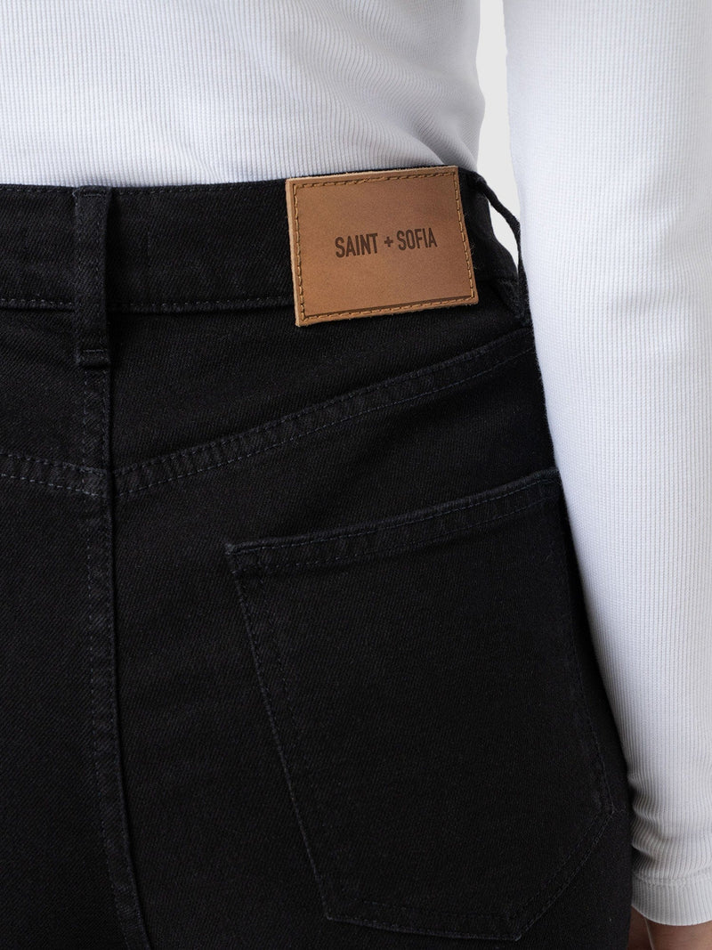 Wide Leg Jean - Black - Women's Denims | Saint + Sofia® UK