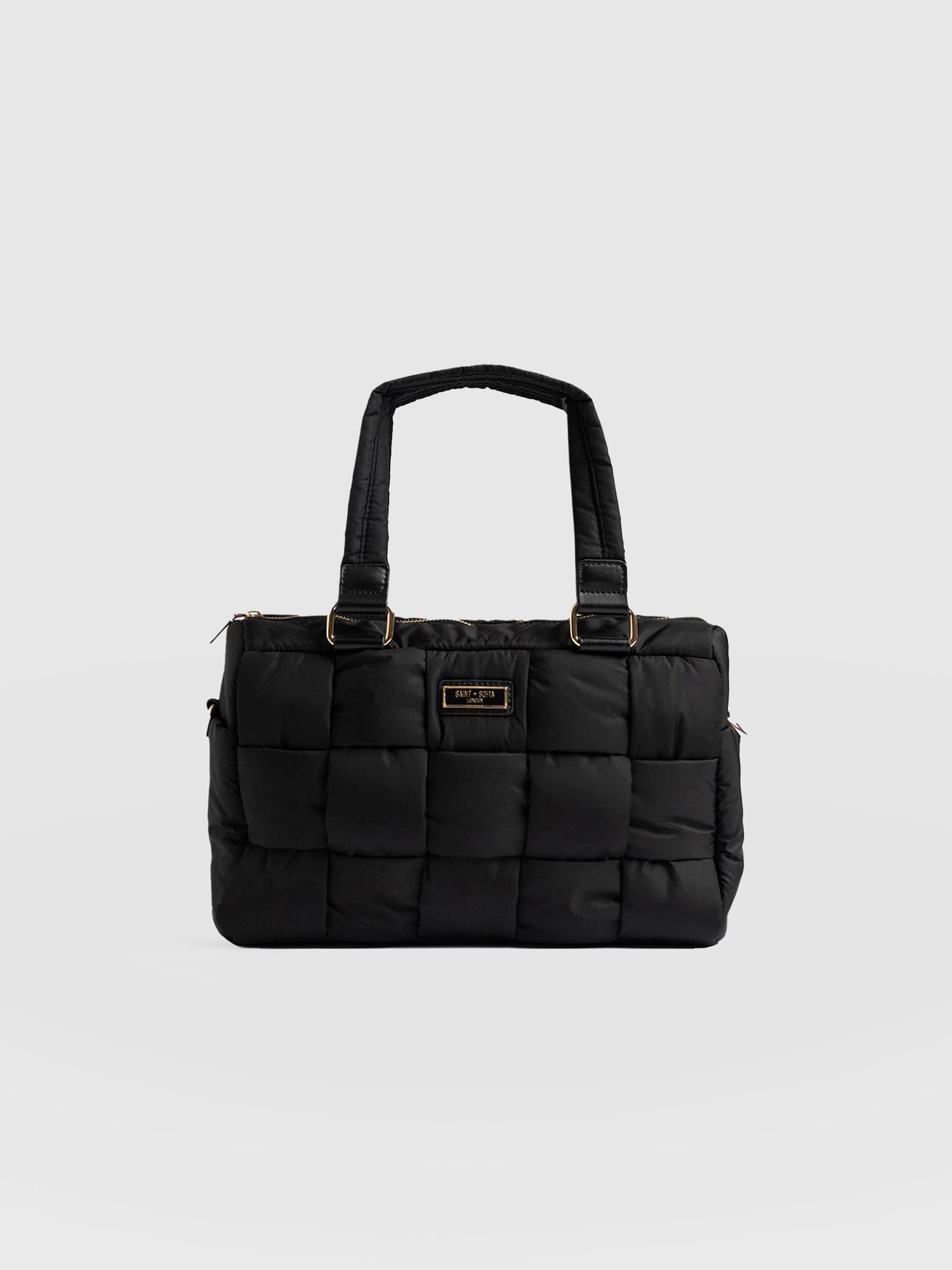 Woven Duffle Bag - Black/Grey