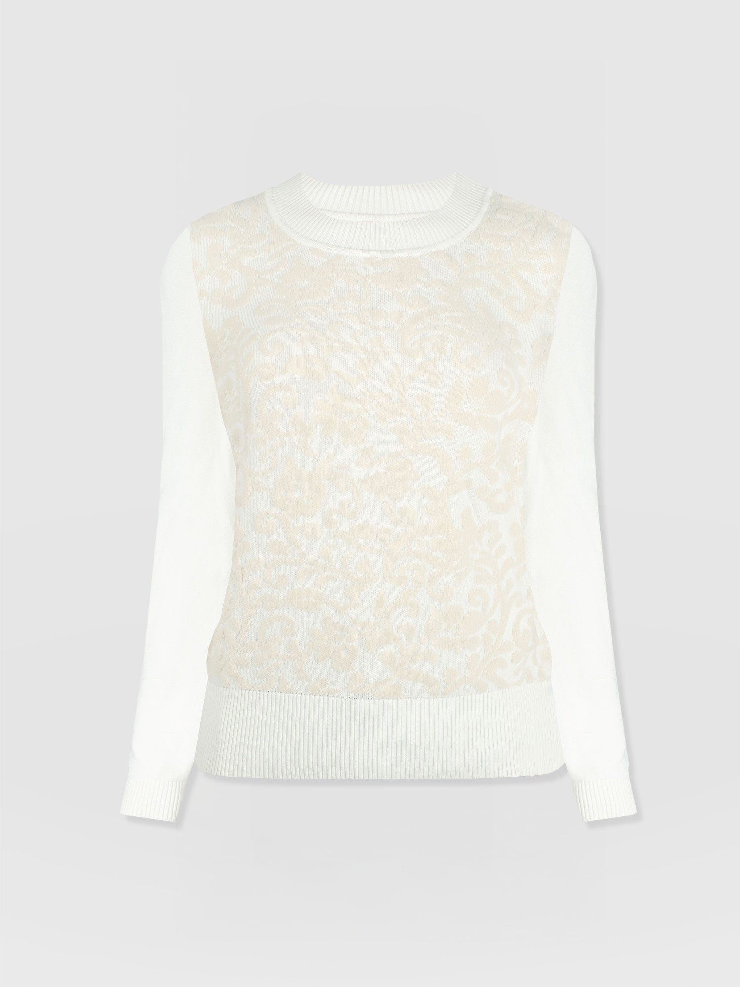 Wren Long Sleeve Knit - Cream - Women's Knitwears | Saint + Sofia? UK
