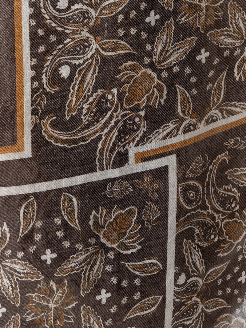 Wren Paisley Scarf - Brown - Women's Scarves | Saint + Sofia® UK
