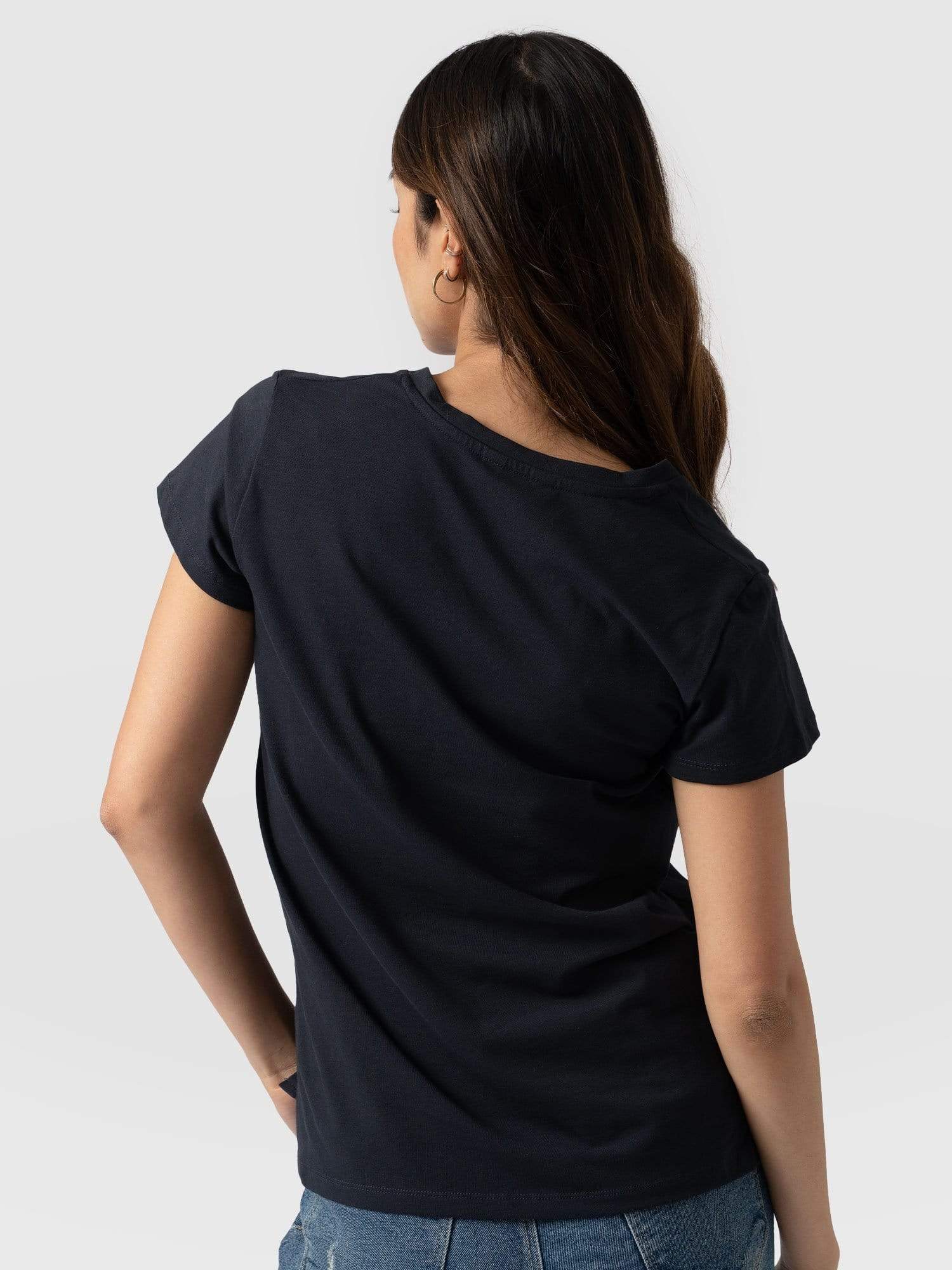 Apartment Tee Navy - Women's T-Shirts | Saint + Sofia® UK