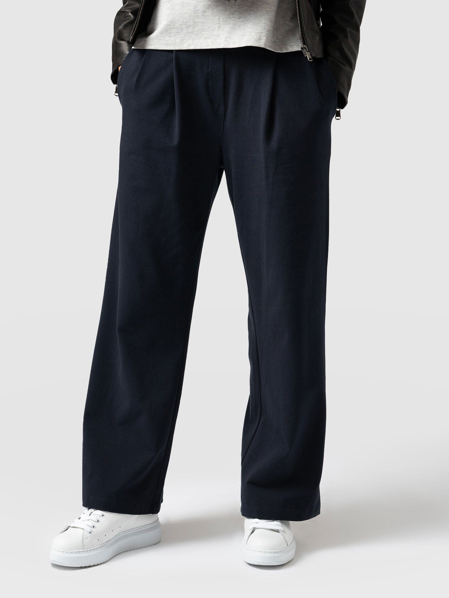Camden Wide Leg Pant Navy - Women's Trousers | Saint + Sofia® UK